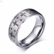 Custom Made Western Style Wedding Religious Christian Crosses Tungsten Rings